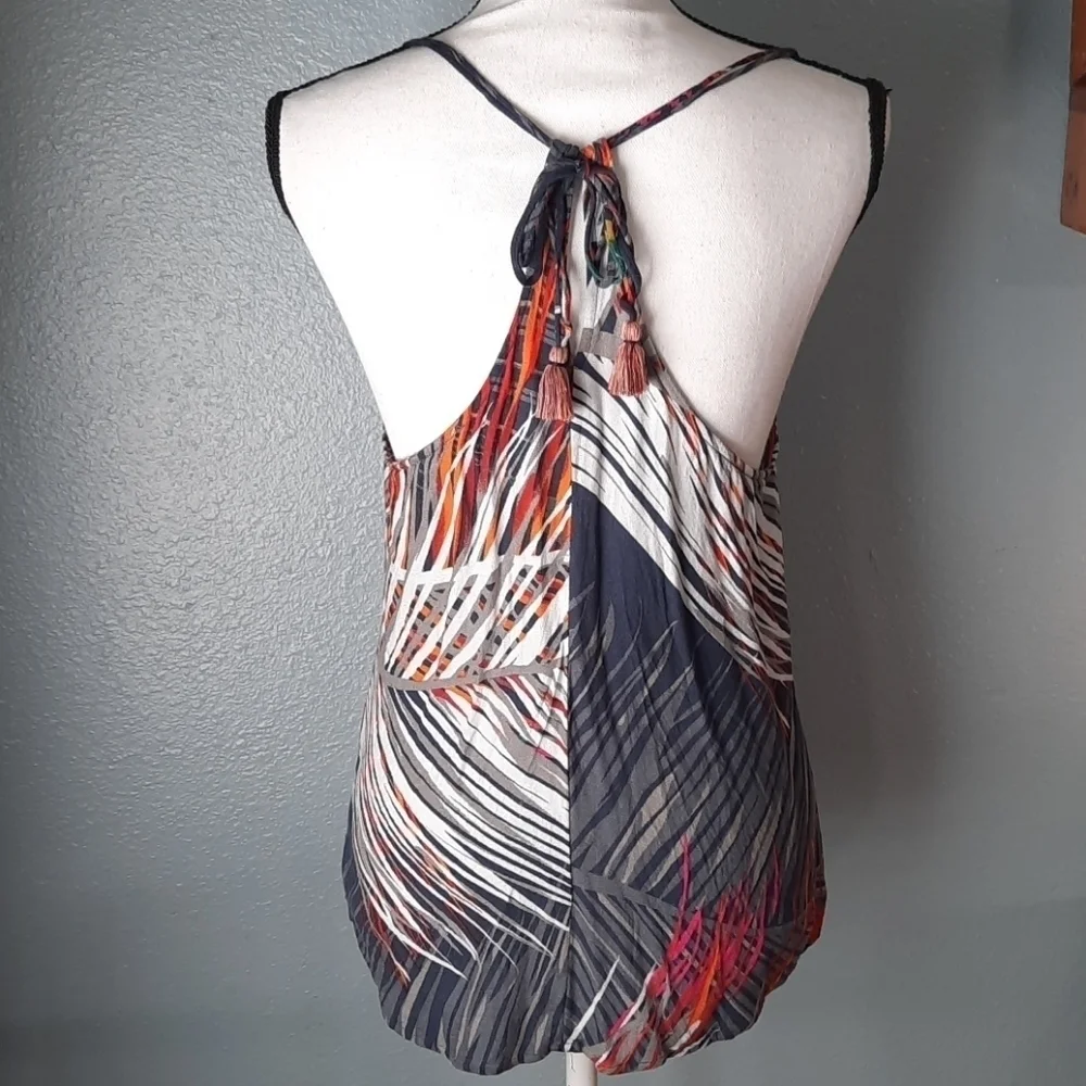 Lovestitch Strappy Tassel back Tropical Tank - Picture 5 of 9